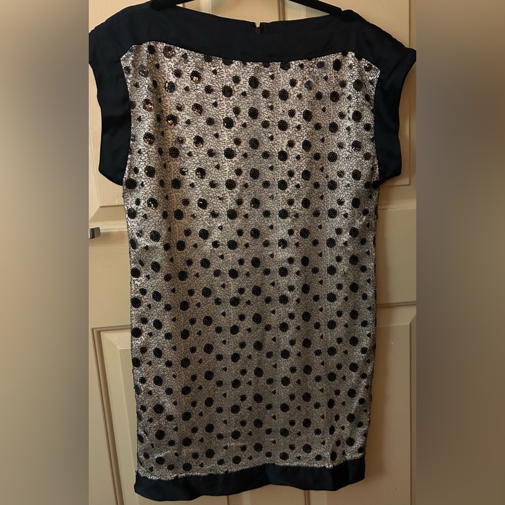 Ali Ro Black and Silver Floral Dress